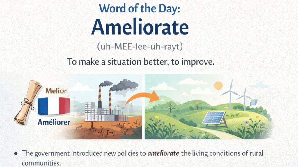 Word of the day Ameliorate
